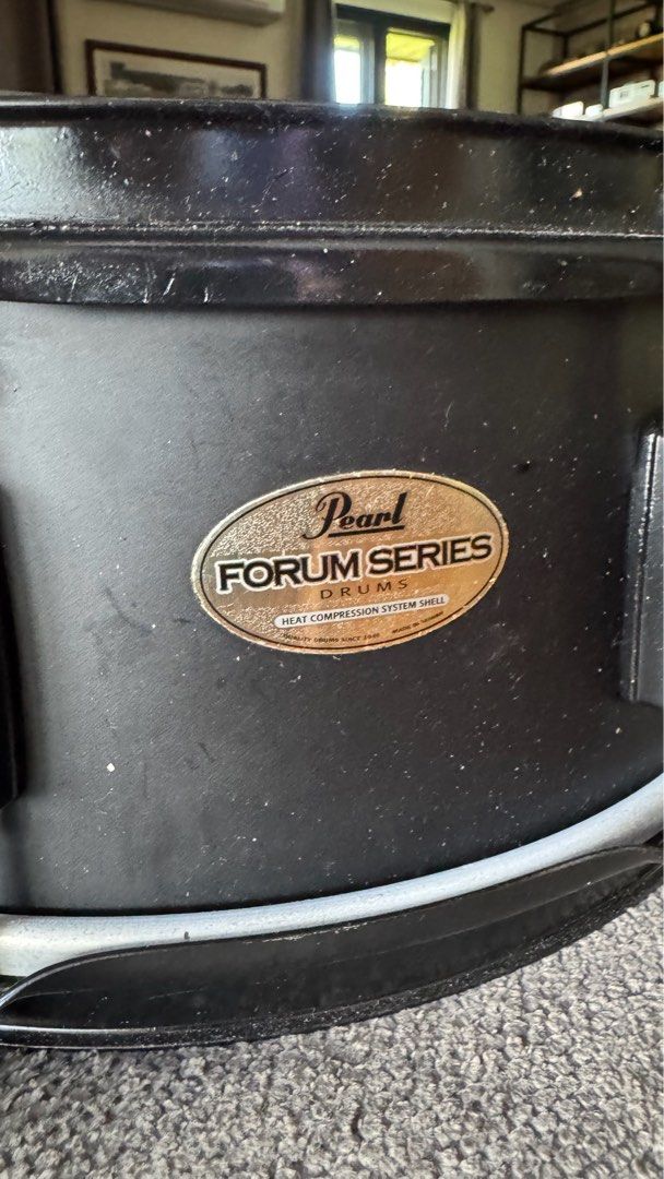 Pearl Forum Series Snare Drum (Category: Musical Instruments) located in Manila. Submitted by mysticstar_d67ad3_tree (Listing ID 1449656218, Image 2). Description: This was purchased on Facebook for p5k. I am second owner. Used it to play about 20 songs at home only. Good for starter or practice sesh. Sarap mag jam! Pearl Forum Series - 15” Black - Ideal for practice and performance - Ready for a new owner.