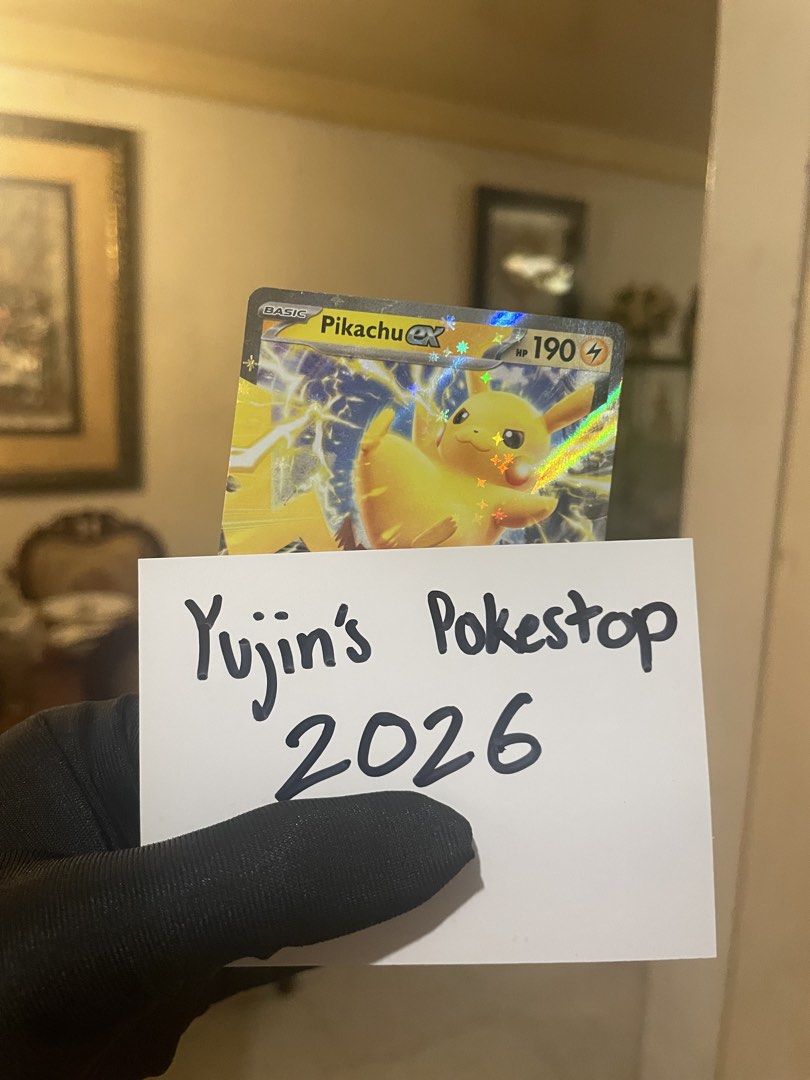 Pokemon Card Pikachu ex 063/193 Pokemon Paldea Evolved (Category: Raw Singles) located in Quezon City. Submitted by yujins-pokestop (Listing ID 1449678565, Image 1). Description: Please base the condition on the pictures shown. ‼️Card has a mark as shown‼️ 💵 Mode of Payment (MOP): GCASH/PAYMAYA 🛵 Mode of Delivery (MOD): LBC / Lalamove (Buyer shoulders sf) 📌 Location: Brgy. Sikatuna Village, Quezon City.