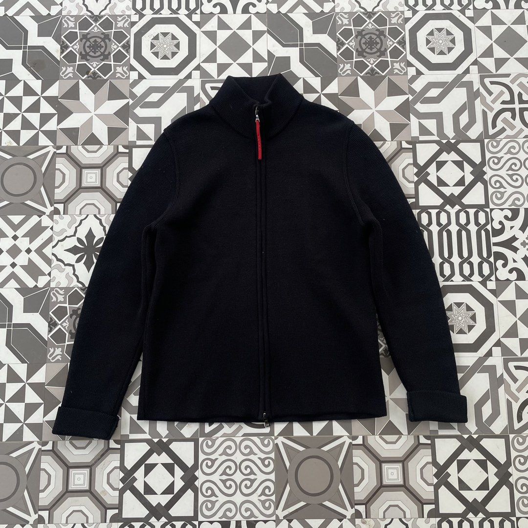 PRADA SPORT KNIT JACKET (Category: Luxury Apparel) located in Santo Tomas. Submitted by denev17 (Listing ID 1449539918, Image 1). Description: PRADA SPORT SIZE 46 26L 19W ASNEW .