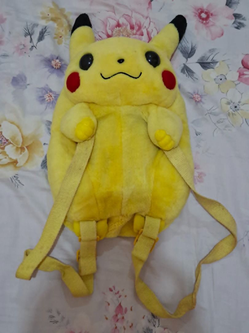 [preloved] Pikachu Plush Backpack (Category: Backpacks) located in Las Pinas. Submitted by seriscorner (Listing ID 1449536939, Image 1). Description: Once lang ito nagamit but natambak ng matagal sa closet at nagkaron sya ng mga tanga (stains). This is from my personal collection. Bawal sa maarte. fixed price na ang 300 - Adorable Pikachu plush backpack - Perfect for kids and Pokemon enthusiasts - Features adjustable straps - Plenty of use left f