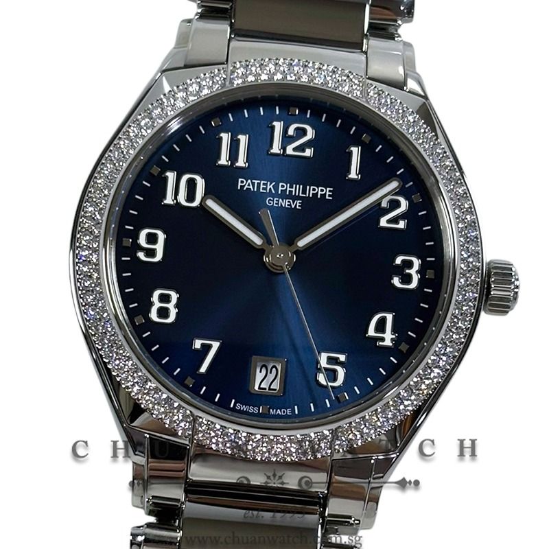 Pre-Owned Patek Philippe Twenty~4 Automatic Steel 36mm 7300/1200A-001 Blue (Category: Watches) located in Singapore. Submitted by chuanwatch (Listing ID 1449631095, Image 1). Description: Patek Philippe Twenty~4 Automatic Steel 36mm 7300/1200A-001 Blue REF : 7300/1200A-001 *AVAILABLE Asking Price of SGD$27,950 (Negotiable, 2% Off via Cash / Bank Wire / PayNow) Condition : Pre-Owned in MINT Condition Complete Box, Guarantee Card and Manual Booklet