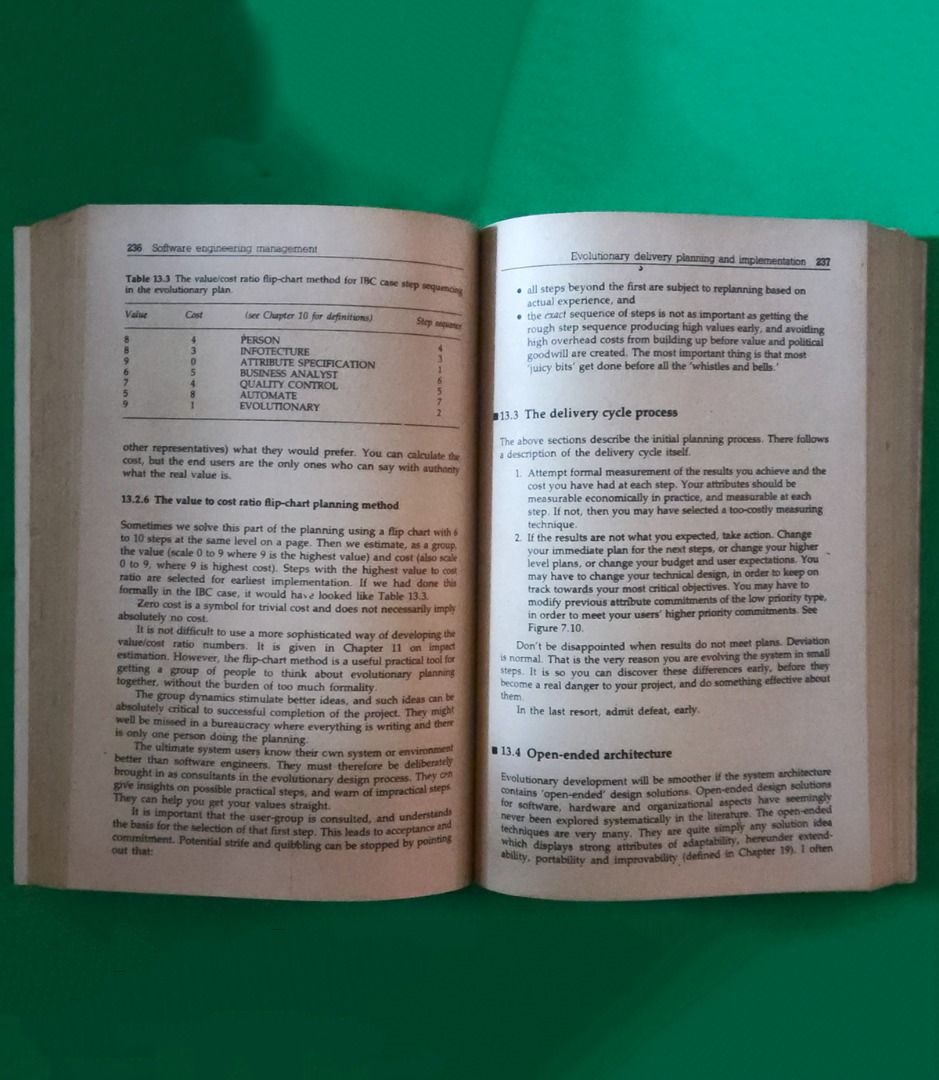 PRINCIPLES OF SOFTWARE ENGINEERING MANAGEMENT by Tom Gilb and Susannah Finzi (Category: Textbooks) located in Binan City. Submitted by enrivo (Listing ID 1449648618, Image 3). Description: - Master software engineering management with Tom Gilb's essential guide. - Solve complex software development problems with practical guidelines and tools. - Understand technical and organizational aspects of software projects. - Learn about evolutionary plann