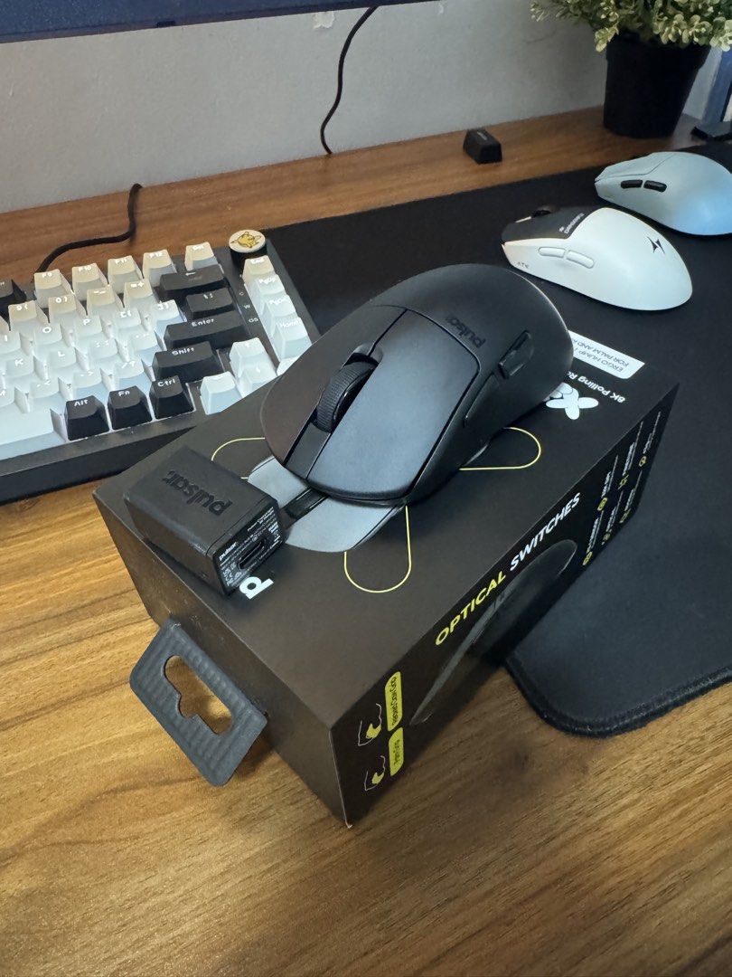 Pulsar X3 Mini Crazylight Wireless Gaming Mouse - Jet Black (Category: Mouse & Mousepads) located in Calamba. Submitted by santipreloveditems (Listing ID 1449544905, Image 2). Description: - Pulsar X3 Mini Crazylight Wireless Gaming Mouse -SRP ₱7350 -> ₱5000 - Color: Jet Black - Super lightweight design (47g) - 8K polling rate for competitive gaming - Ideal for esports - Purchased: February 2, 2023 - Condition: Used for a short period - Includes: