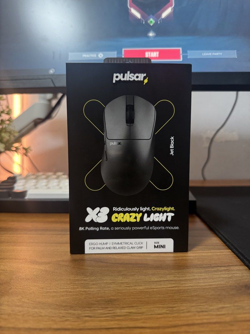 Pulsar X3 Mini Crazylight Wireless Gaming Mouse - Jet Black (Category: Mouse & Mousepads) located in Calamba. Submitted by santipreloveditems (Listing ID 1449544905, Image 1). Description: - Pulsar X3 Mini Crazylight Wireless Gaming Mouse -SRP ₱7350 -> ₱5000 - Color: Jet Black - Super lightweight design (47g) - 8K polling rate for competitive gaming - Ideal for esports - Purchased: February 2, 2023 - Condition: Used for a short period - Includes: