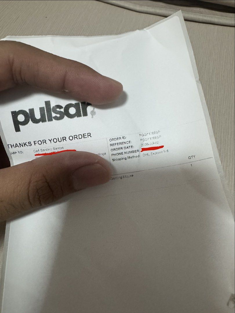 Pulsar X3 Mini Crazylight Wireless Gaming Mouse - Jet Black (Category: Mouse & Mousepads) located in Calamba. Submitted by santipreloveditems (Listing ID 1449544905, Image 3). Description: - Pulsar X3 Mini Crazylight Wireless Gaming Mouse -SRP ₱7350 -> ₱5000 - Color: Jet Black - Super lightweight design (47g) - 8K polling rate for competitive gaming - Ideal for esports - Purchased: February 2, 2023 - Condition: Used for a short period - Includes: