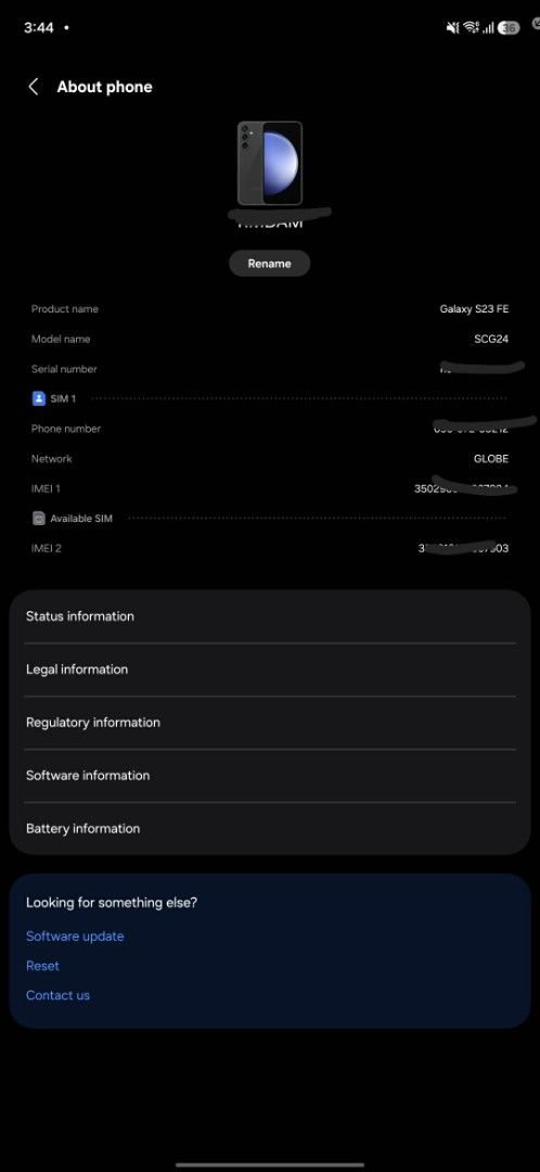 S23 FE bought in Japan (Category: Samsung) located in Quezon City. Submitted by rmdam (Listing ID 1449614371, Image 2). Description: Daily Phone - Docomo x Samsung - Selling since owner upgraded to S26+ - Small dents have no impact to the performance - Screen is flawless, no screen bleed, 120hz screen - Battery health is above 90% - 8GB RAM and 256GB Storage - SnapDragon 8 Gen 1 - Wifi 6E and NFC capable - No box anymore since we bought it from J