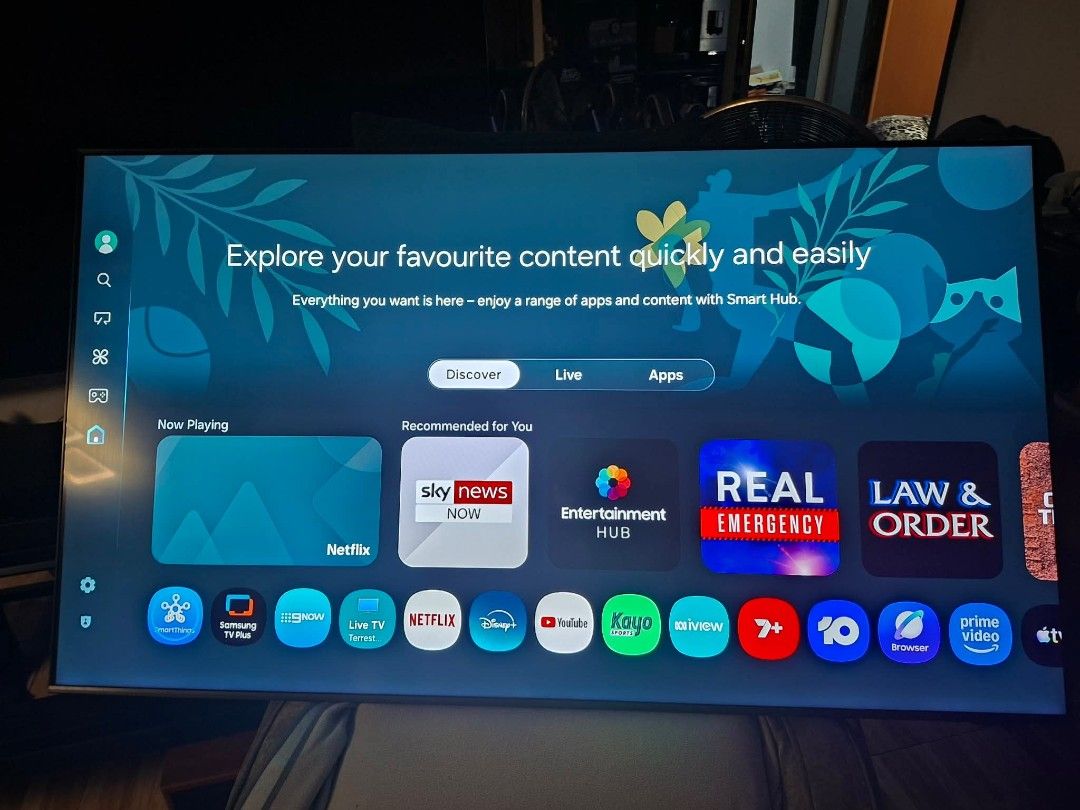 Samsung 65inch Qled 4k UHD (Category: TV) located in Rizal. Submitted by potato_corner (Listing ID 1449594133, Image 2). Description: Samsung qled 4k uhd Good Condition From New Zealand 220v Model:QA65Q70CAWXXY Size: 65in Super slim No stand With wall bracket No issue 30k Pick up in Taytay.
