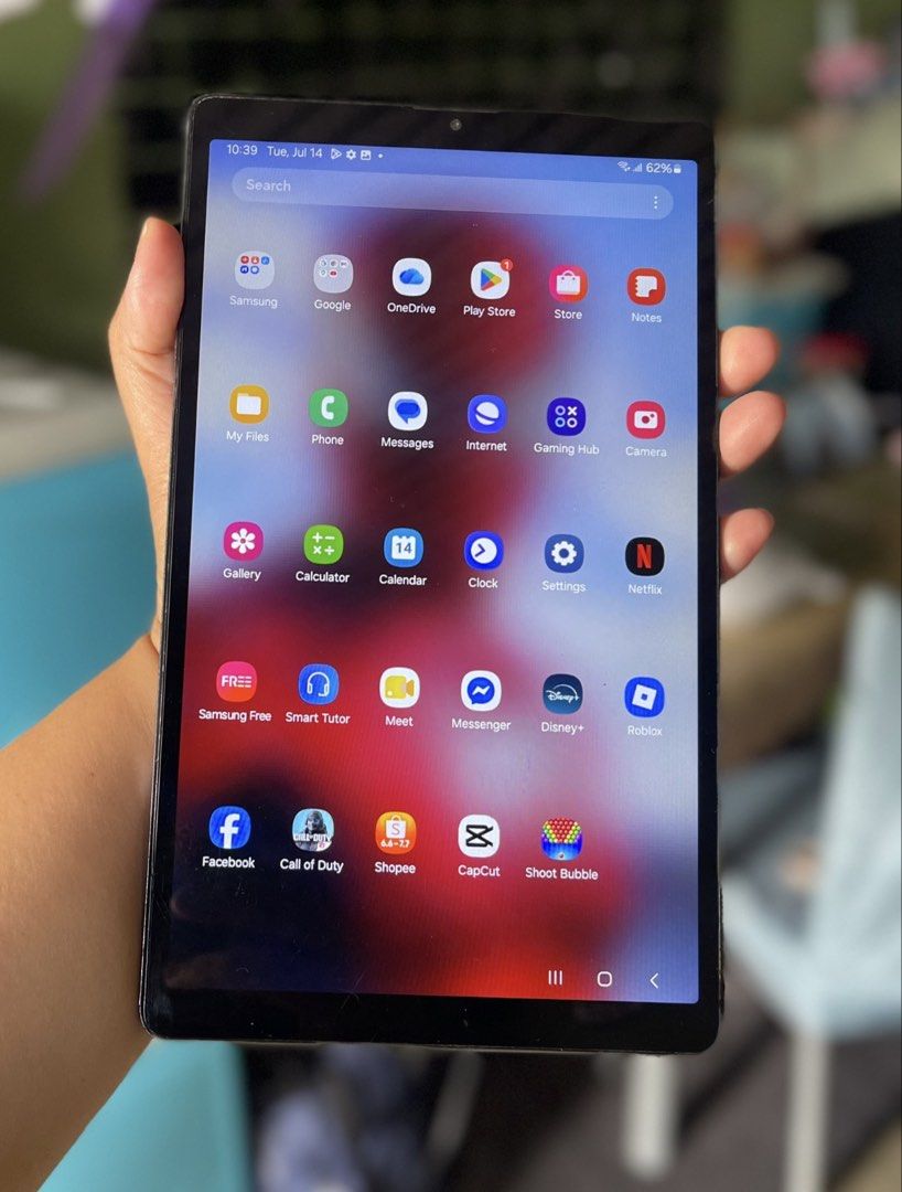 Samsung Tab A7 Lite (Category: Android) located in Manila. Submitted by gadget_hub_199 (Listing ID 1449555800, Image 2). Description: 🍀SAMSUNG GALAXY TAB A7 Lite🍀 ✅ORIGINAL LCD - no history of repair 🌸gaming Tab / Online Class/ Movie Marathon/ Business- POS/ 🌸 P2,800 📌📌📌📌📌 Update upto ANDROID 14 ✅✅✅✅✅⭐️⭐️⭐️⭐️⭐️⭐️ 8.7 inches ! with sim/ Sd Card Slot Octa Core 🫶3/32 Gb 🫶facerecognition 🫶Type C charger 🫶5100mAh battery 🫶Wifi / data 🫶T