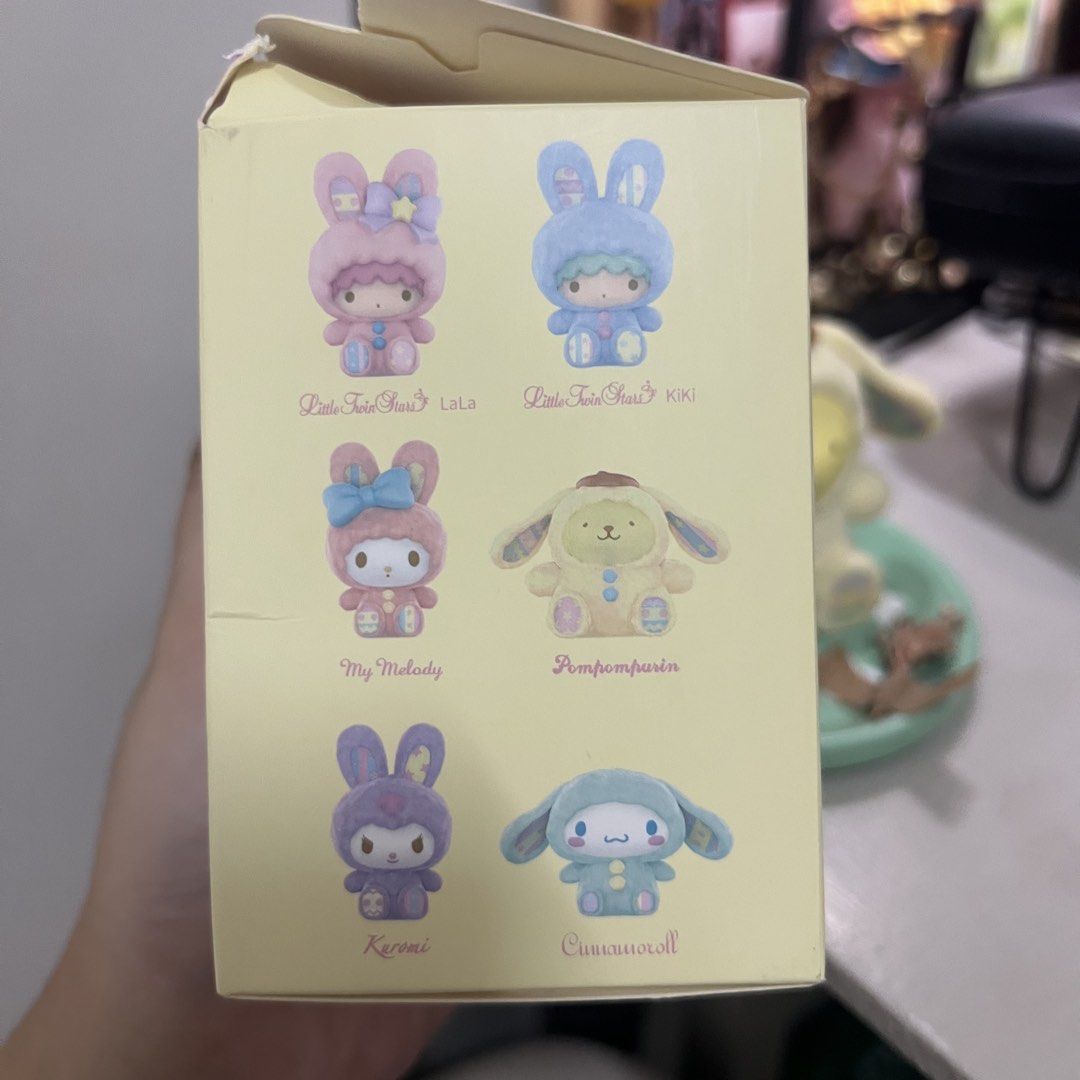 [AUTHENTIC] Sanrio Characters Rabbit Blind Box Pompompurin Figure (Category: Designer & Blind Box Toys) located in Las Pinas. Submitted by cassabyy (Listing ID 1449709875, Image 3). Description: - Authentic Miniso Pompompurin figure from Sanrio Characters Rabbit blind box series. - Approximately 3 inches tall. - Comes with original box and character card. - Good as new (a bit dusty only) - Negotiable! 📍 Vito Cruz Taft 🚚 Lalamove and J&T.