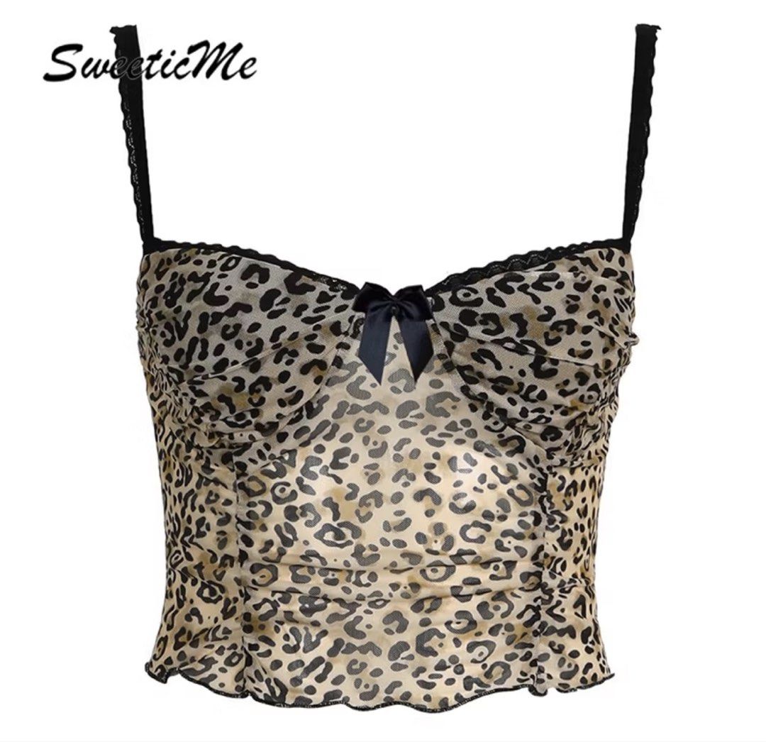 Sexy Cheetah Lace Bra Top (Category: Blouses) located in Quezon City. Submitted by ree_.declutters (Listing ID 1449732317, Image 2). Description: NEVER WORN Brand: SweeticMe Size: S-M.