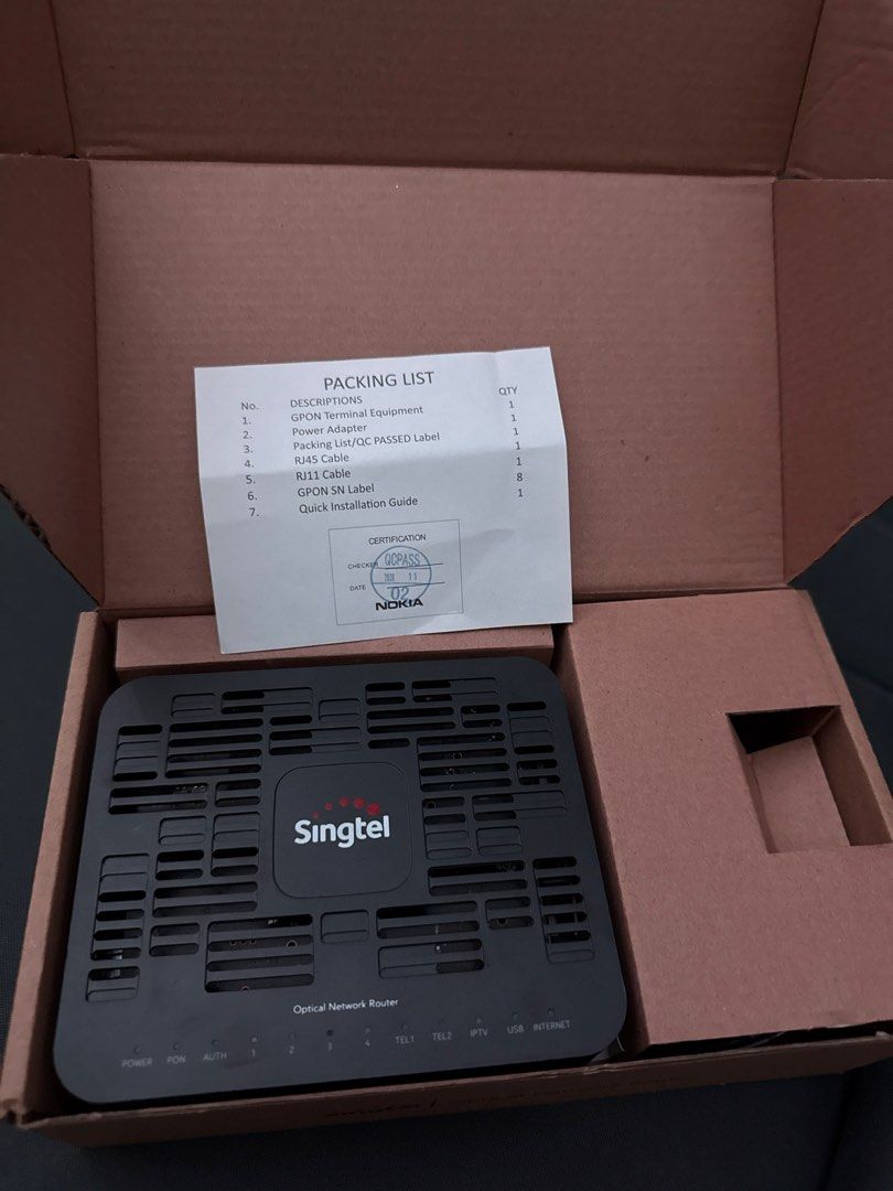 Singtel Optical Network Router509364563923456001