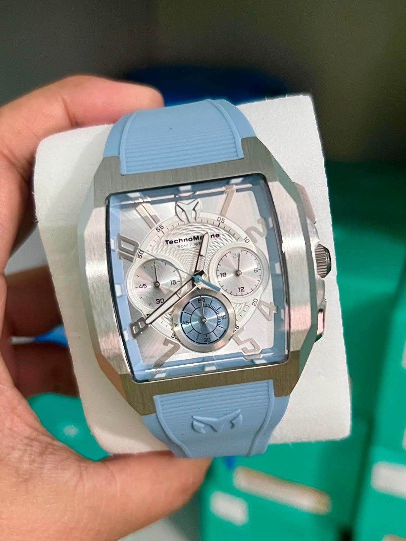 TechnoMarine New Design (Category: Men's Watches) located in Toledo. Submitted by sissyoriginalstuff (Listing ID 1449640762, Image 3). Description: ‼️New Arrival Restock- Newest Design ‼️‼️ Techno Quadrant Series 41mm case Sale retail -₱8,799+ sf ✅All Onhand - Direct Supplier here 💜 ✅Guaranteed all items are AUTHENTIC/ORIGINAL/US BOUGHT ✅Moneyback Guaranteed if proven fake Disclaimer : We are not affiliated with any of the brands featured in thi