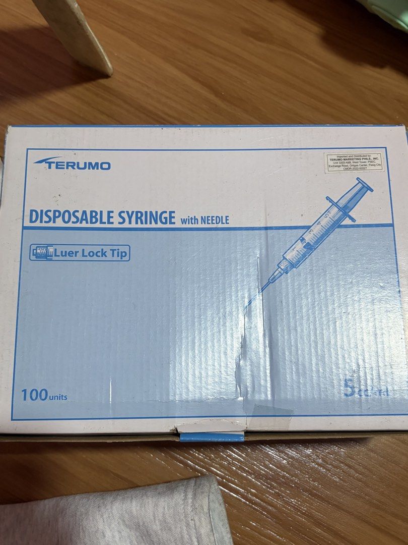TERUMO SYRINGE (Category: Medical Supplies & Tools) located in Bulacan. Submitted by shelbunny (Listing ID 1449707766, Image 1). Description: TERUMO SYRINGE W/ NEEDLE 5CC & 3CC 5CC - 70 PCS (Expiration: 2027-08-19) 3CC - 50 PCS (Expiration: 2027-07-26) BOTH WITH BOX! · Will give Multi-sample needles & butterfly needles as freebie ‼️ *₱1000 BOTH NA (NOT EACH)** Can ship via JNT/Lalamove 😊 .