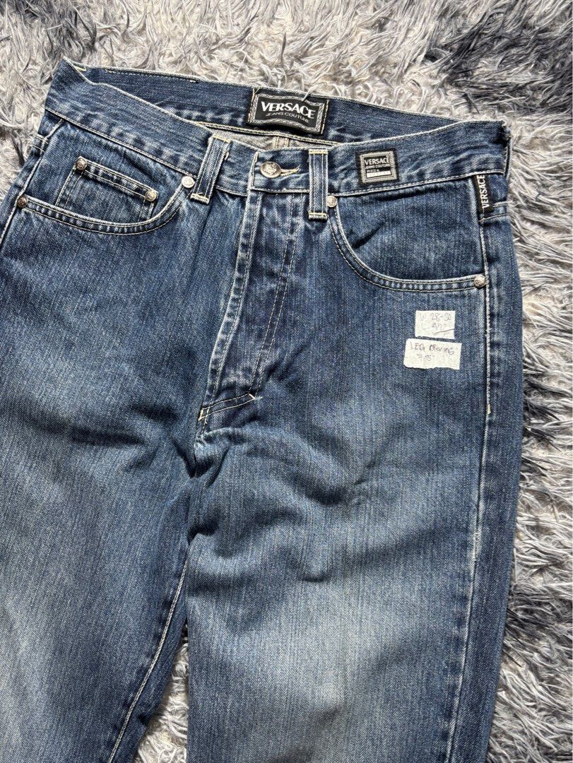 Versace (Category: Luxury Apparel) located in Legazpi City. Submitted by thesource052 (Listing ID 1419359388, Image 3). Description: Versace Jeans Couture Size : 28-30 Length: 42” Leg opening: 7.5” Excellent condition Authentic .
