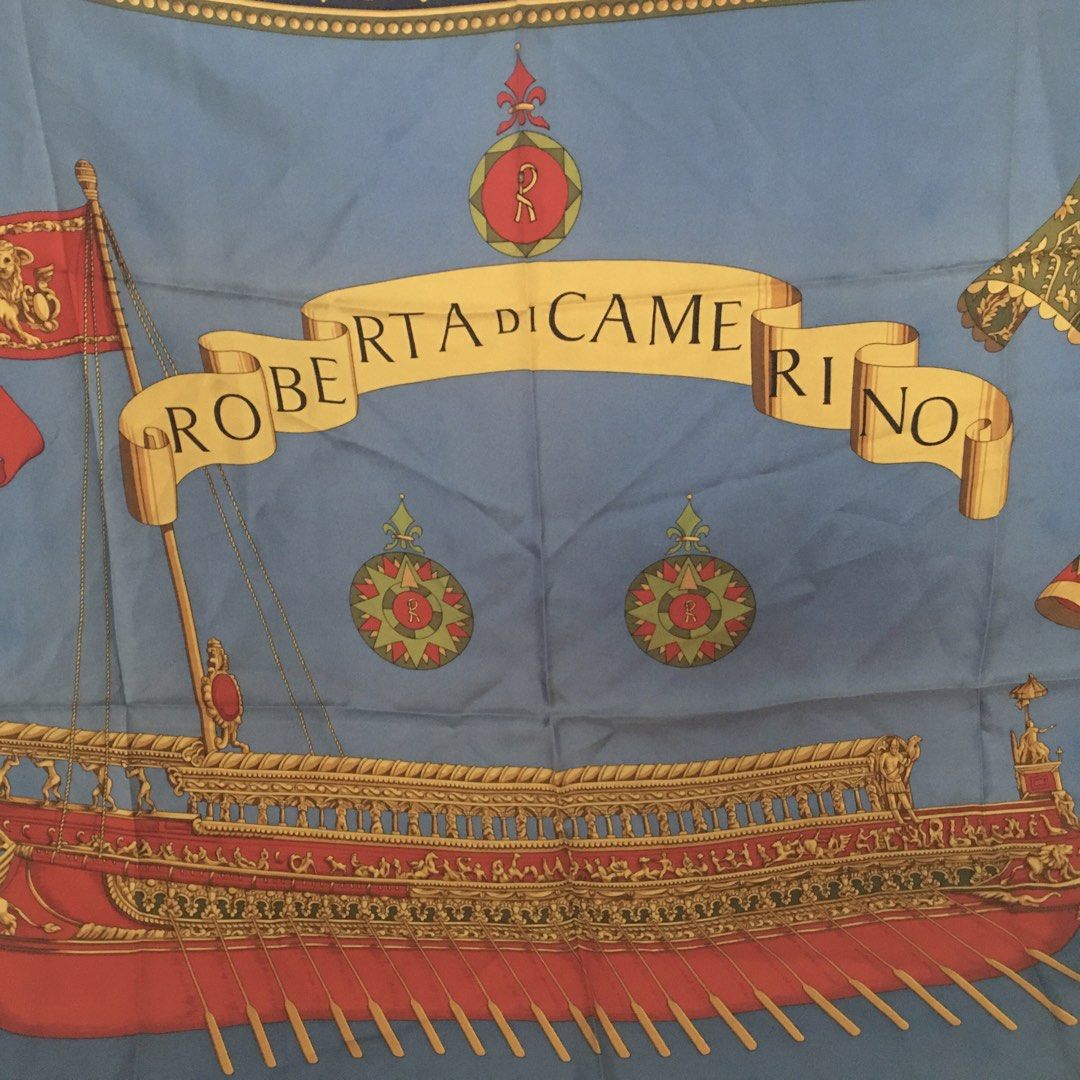 Vintage Roberta Di Camerino Scarf (Category: Luxury Accessories) located in Lapu Lapu. Submitted by pickershub (Listing ID 1449608873, Image 2). Description: Vintage Roberta Di Camerino Scarf 35” x 35.5” VGUC w/ tag Sold “as is” .