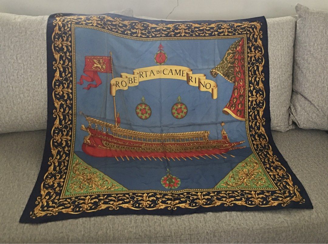 Vintage Roberta Di Camerino Scarf (Category: Luxury Accessories) located in Lapu Lapu. Submitted by pickershub (Listing ID 1449608873, Image 1). Description: Vintage Roberta Di Camerino Scarf 35” x 35.5” VGUC w/ tag Sold “as is” .