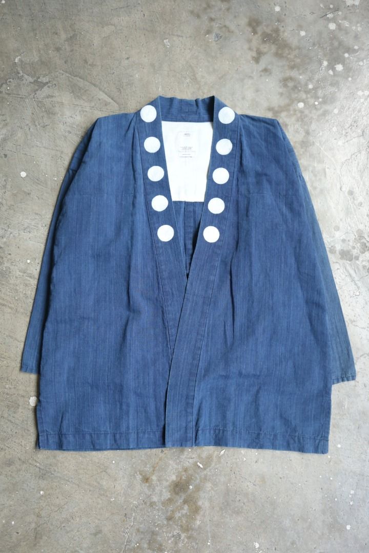 Visvim - S/S 16 - Noragi (Category: Coats, Jackets and Outerwear) located in Manila. Submitted by graymatter_ (Listing ID 1449679840, Image 2). Description: Visvim - S/S 16 - Noragi Tagged Size: 3 Condition: 9/10 Material: 60% Cotton, 40% Linen Made in: Japan Dimensions Length: 28 Width: 23.5 Shoulder: 24.5 Sleeve: 17 .