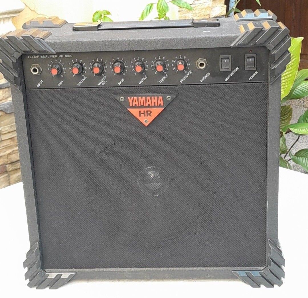 Yamaha HR-1000 Guitar Amplifier (Category: Musical Instruments) located in Las Pinas. Submitted by 84vintage (Listing ID 1449612712, Image 2). Description: Vintage Yamaha HR-1000 guitar amplifier, a model produced in Japan during the 1980s. Specifications: It is a combo amplifier equipped with a 6.5-inch speaker and delivers 20 watts of power. Features: The unit features controls for gain, volume, master volume, a 3-band equalizer (bass, middle, 