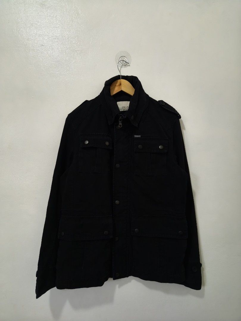 Zara Black Trench Coat Men Large (Category: Coats, Jackets and Outerwear) located in Balanga. Submitted by winterlab_ph (Listing ID 1449671275, Image 2). Description: Code: A316 Width: 21.5 Length: 28.5 Shoulders: 17.5 Sleeves: 26.