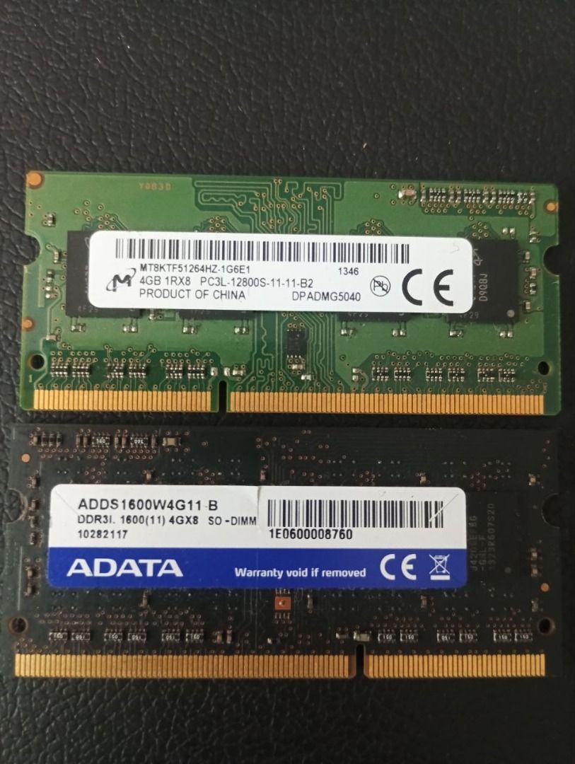 2 x 4GB DDR3 SO-DIMM RAM Modules