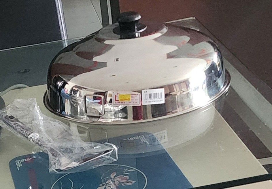 35cm Stainless Steel Wok Lid