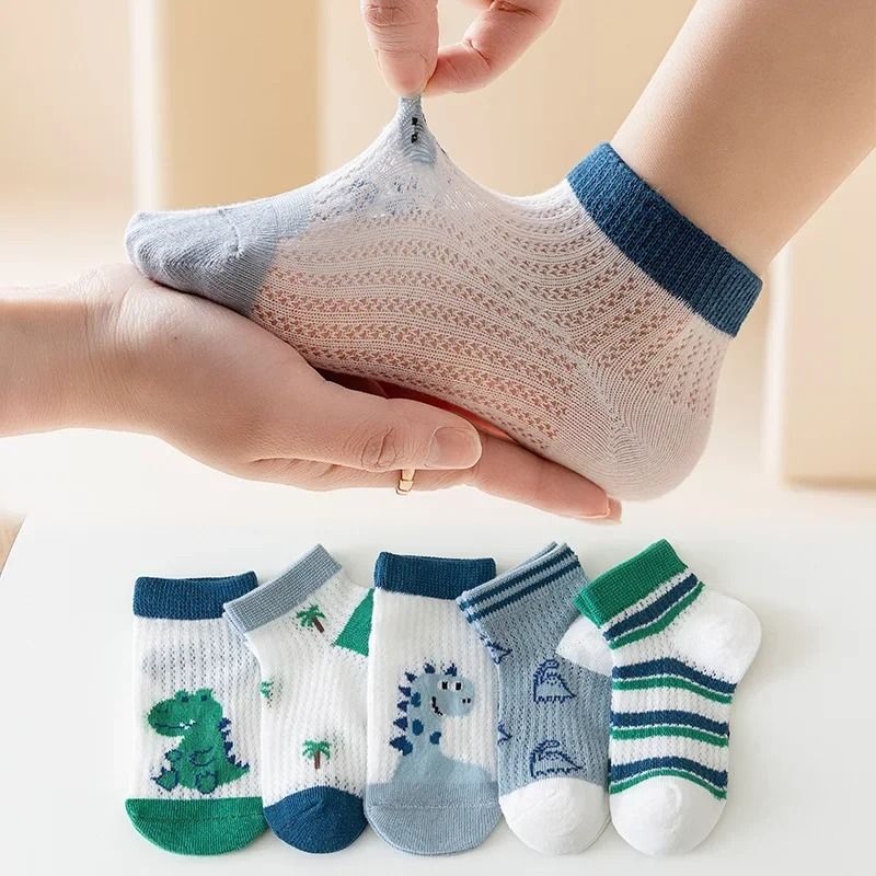 5 Pairs/Lot Children Socks Boy Girl Baby Fashion Cotton Solid Wild Soft Cozy Breathable For 1-12Y Summer Kids Casual Mesh Socks （分類：嬰兒及小童流行時尚）位於 Hong Kong。 由 hockhurki514149 提交（商品編號 1449889328，圖片 2）。簡介： Craft of Weaving:Knit Monofilament fineness:67 dtex or less High-concerned chemical:None Style:Cute Fit:True to Size Model Number:kids Pattern Type:Animal Material:COTTON,POLY Brand Name:PMGZGLY Origin:Mainland China CN:Anhui Season:Summer Gender: