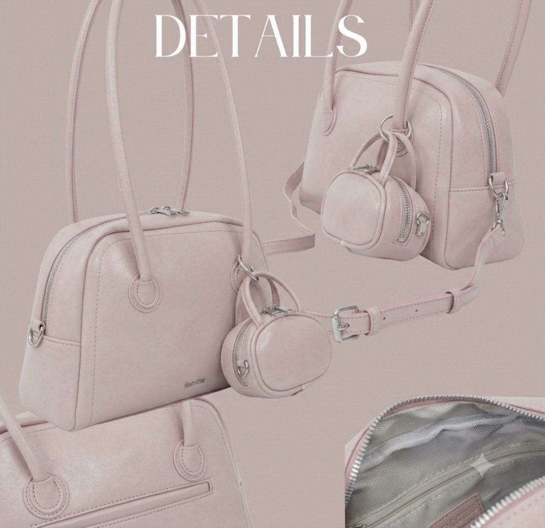 8angles Pink Bowler Bag (Pastry) (Category: Luxury Bags & Wallets) located in Makati City. Submitted by msjj_ (Listing ID 1400797210, Image 1). Description: - Brand: 8angles (Thai brand) - Model: Pastry - Color/Variation: Pink Milk - No issues, lightly used to like new condition - Can fit [ iPad MINI ] Details: - Size: W10 cm, L28 cm, H20 cm - Strap: Short cable 80 cm Long strap 110 (adjustable - short and long) - Type: Glossy PU leather - Materi