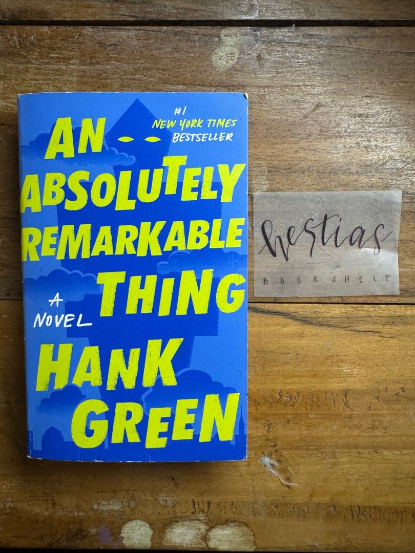 An Absolutely Remarkable Thing by Hank Green (Category: Storybooks) located in Malaybalay. Submitted by hestias_bookshelf (Listing ID 1449855139, Image 1). Description: tanning and foxing.