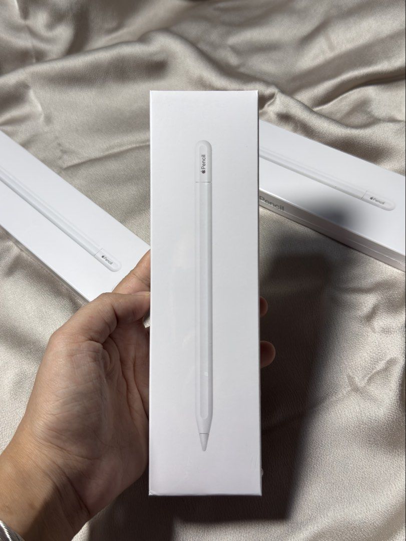 APPLE PENCIL ( USB - C ) FOR LATEST IPAD (Category: Other Mobile & Gadget Accessories) located in San Juan City. Submitted by nb_gadgets (Listing ID 1449878057, Image 1). Description: ONHAND & BNEW SEALED PENCIL 1 - 1,299 PENCIL 2 - 1,299 PENCIL USB C - 1,399 📍LALAMOVE SAMEDAY DELIVERY ✏️𝐀𝐩𝐩𝐥𝐞 𝐏𝐞𝐧𝐜𝐢𝐥 USB - C • With Pop Up Feature • Low latency for smooth marking on your screen • Tilt Sensitivity • Support Scribble • Display Battery Pe