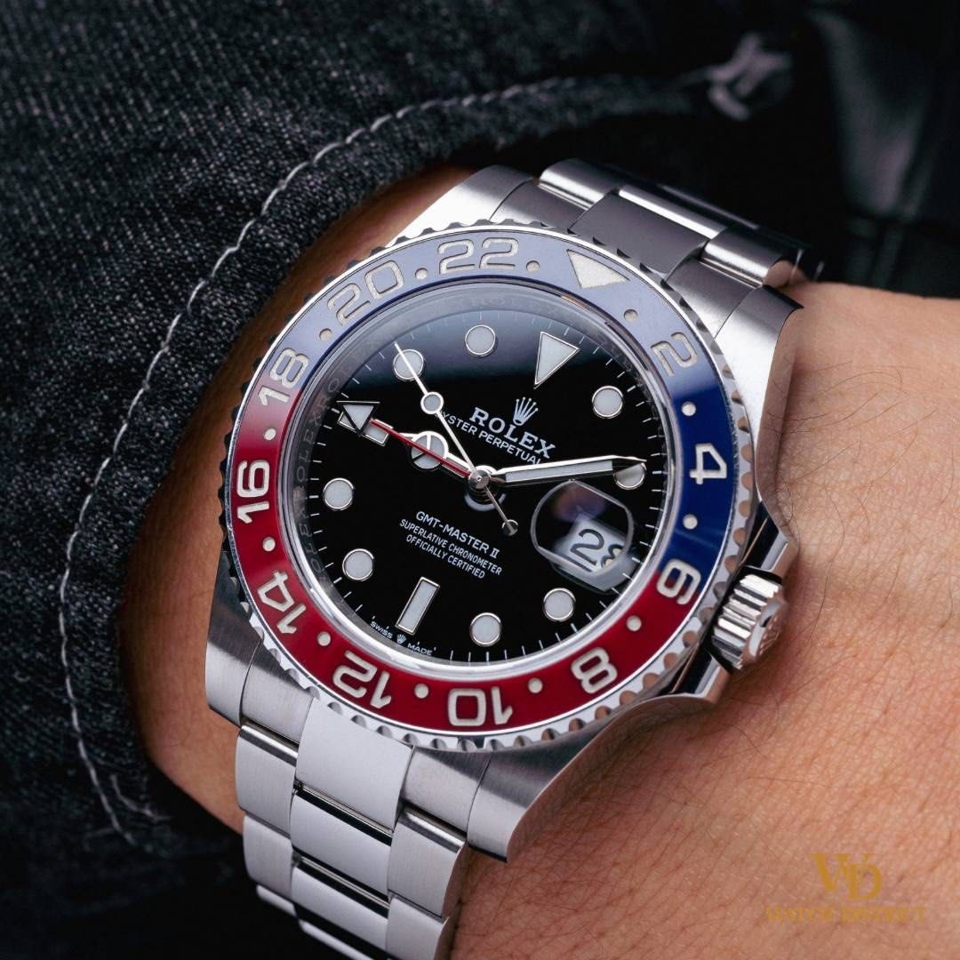 BEST VALUE Rolex GMT-Master II “Pepsi” 126710BLRO Oyster Bracelet (Category: Watches) located in Singapore. Submitted by watchdistrict (Listing ID 1449911927, Image 1). Description: Rolex GMT-Master II “Pepsi” 126710BLRO Price: SGD $24,588 Watch Reference: 40mm Rolex GMT-Master II 126710BLRO WD Stock Number: FPC2126 Dial Type/ Colour: Black Dial Series/ Year: Est. 2020s Condition: Lightly Used Warranty: In-House 1 Year Movement Warranty Stock Loc