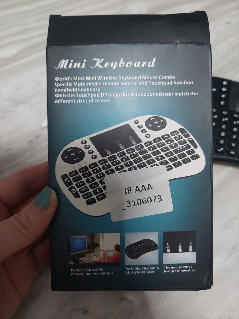 Black Mini Wireless Keyboard with Touchpad510338285951395843
