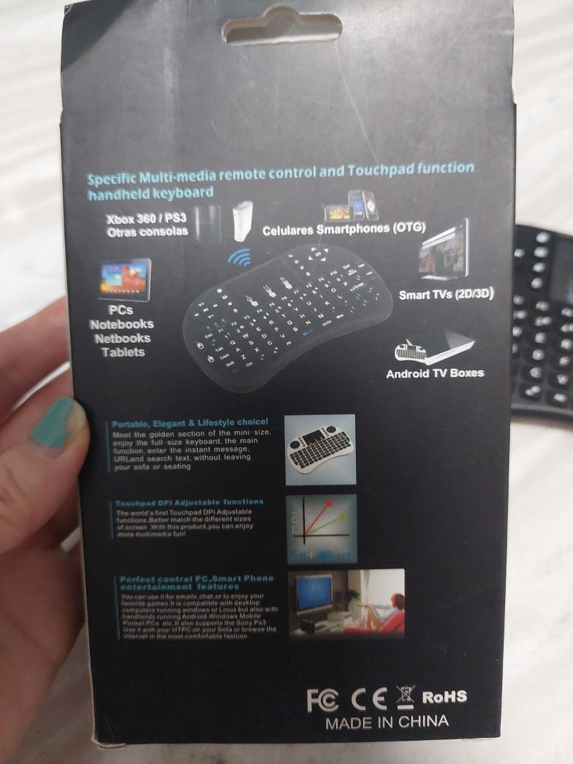 Black Mini Wireless Keyboard with Touchpad510338285951395844
