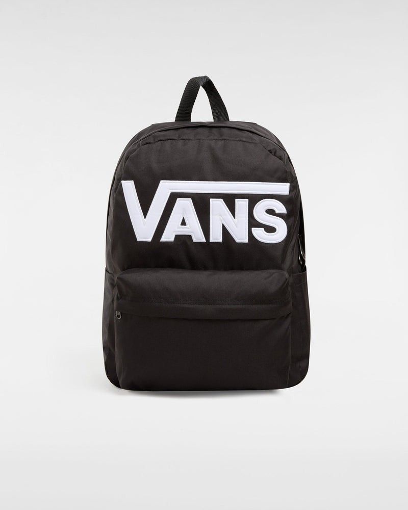 Black Vans Backpack with White Logo (Category: Backpacks) located in Bacarra. Submitted by zhongli124455 (Listing ID 1449874029, Image 1). Description: - Classic black Vans backpack - Iconic white Vans logo on the front - Main compartment for storage - Front pocket for easy access - Durable material - Perfect for school or everyday use - Simple and stylish design.