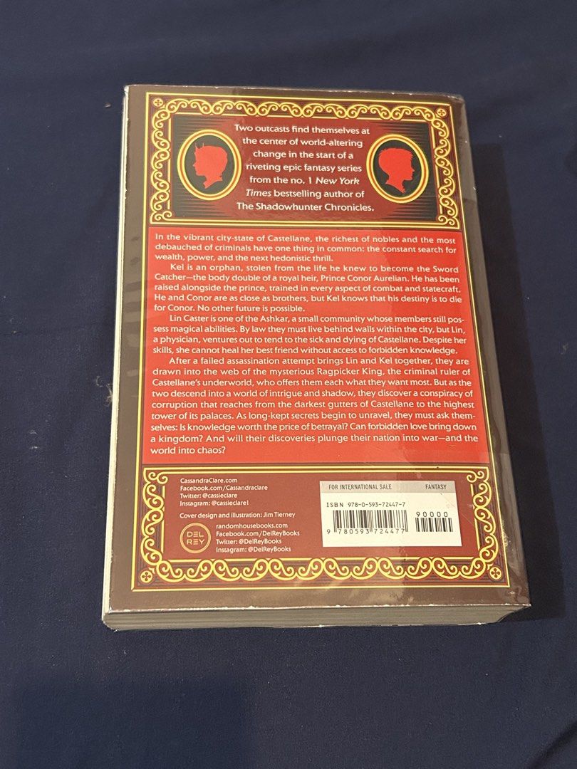 Cassandra Clare Sword Catcher Hardcover Book (Category: Storybooks) located in Mandaluyong City. Submitted by z90n11 (Listing ID 1449881105, Image 3). Description: - Sword Catcher by Cassandra Clare - #1 New York Times Bestselling Author - First book in a brand new fantasy series - Features two outcasts at the center of world-altering events - A must-read for fans of the fantasy genre.