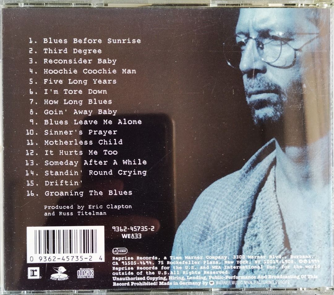 CD / GERMANY PRESS (1994) / GREAT GREAT SOUND / ERIC CLAPTON: FROM THE CRADLE / 16 TRACKS! / "THIRD DEGREE", "HOW LONG BLUES" "SINNER'S PRAYER" INCLUDED / MEDIA: EX CASING/INLAY: EX / PRICE: RM55 (FIXED) / SHIPPING: RM8 (1 TO 6 CDs) (Category: CDs & DVDs) located in Ampang. Submitted by RECORDOSAN (Listing ID 1449846663, Image 3). Description: CD GERMANY PRESS (1994) GREAT GREAT SOUND ERIC CLAPTON: FROM THE CRADLE 16 TRACKS! "THIRD DEGREE", "HOW 