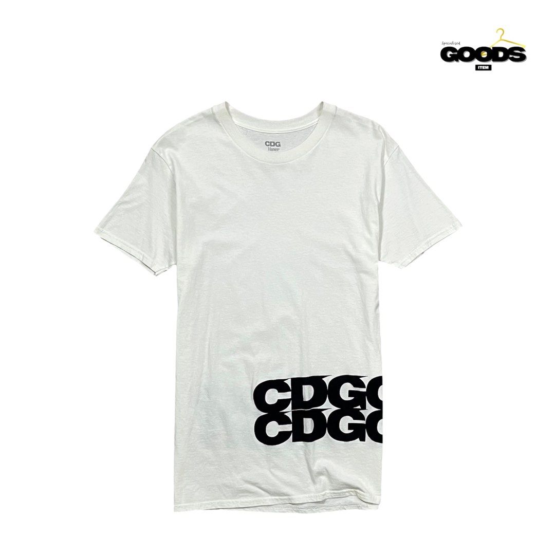 CDG x Hanes T-shirt (Category: Tshirts & Polo Shirts ) located in Cebu City. Submitted by specializedgoodsitem_ (Listing ID 1449840068, Image 1). Description: excellent condition no flaws details posted color may vary due to light 20’ width 28’ length .