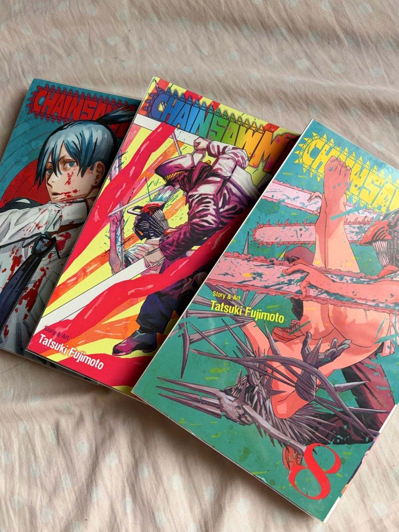 chainsaw man comics manga volume 4, 5, 8 (Category: Comics & Manga) located in San Fernando. Submitted by lauanne (Listing ID 1449871879, Image 3). Description: please read everything!! wts lfb chainsaw man manga WITH comic sleeve already vol 4, 5, 8 tingi ₱250 each + sf second hand so manage expectations (NEVER READ. nakatambak lng s cabinet q ung iba medj brandnew p pero overall condi 8-9/10) rfs: decluttering dm if interested make sure you’re 
