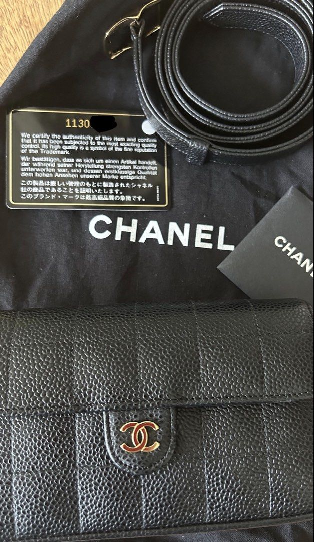 Chanel Black Caviar Leather belt bag (Category: Luxury Bags & Wallets) located in Cebu City. Submitted by curated_classics (Listing ID 1449844008, Image 1). Description: NEGOTIABLE - Authentic Chanel belt bag - Material: Black Caviar Leather - Hardware: Gold - Includes: Authenticity Card, Dust Bag -Entrupy - Perfect for carrying essentials - Classic and timeless Chanel piece.