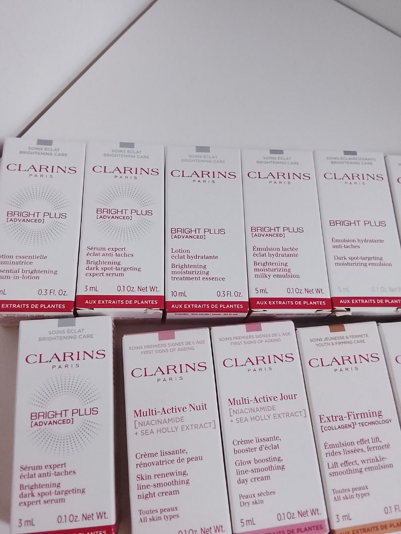 Clarins Sample (Category: Face Care) located in Singapore. Submitted by vintagebluelabel (Listing ID 1449755213, Image 1). Description: Take all for $20 We don't do meet up, all item by post only SmartPac with tracking: $3 – Includes a free goodie bag worth $20.