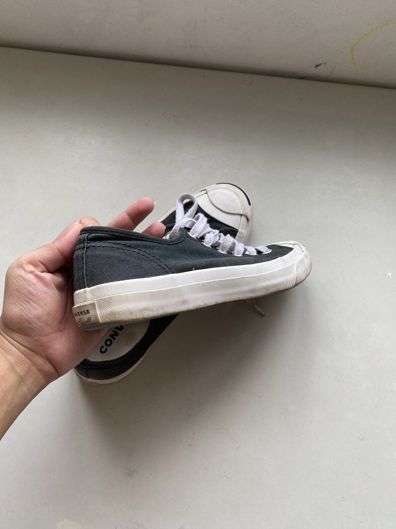 Converse Jack Purcell Low Top Black Canvas Shoes (Category: Sneakers) located in Calamba. Submitted by soleilcollections.ph (Listing ID 1449755381, Image 2). Description: - Classic black Converse Jack Purcell low tops - White laces and signature toe cap - Soles show some wear, but plenty of life left - Comfortable and versatile for everyday casual outfits Size 38 womens // 24cm medida.