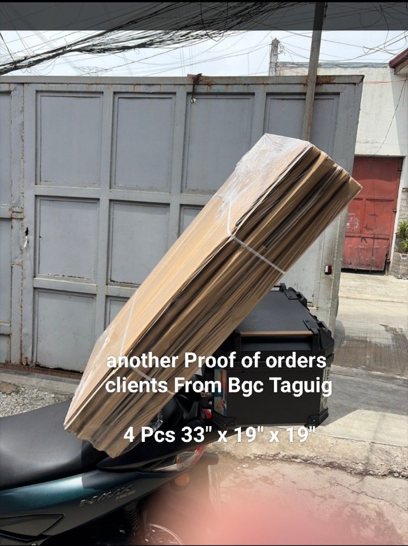 Corrugated Balik Bayan Boxes - Various Sizes Available (Category: Storage Boxes & Baskets) located in Manila. Submitted by lyrine1995 (Listing ID 1449774190, Image 2). Description: - Brand New & Used Corrugated Boxes - Available Sizes: 33"x19"x19", 20"x20"x20", 20"x20"x14", 20"x20"x12", 18"x16"x18", 18"x12"x12", 16"x12"x12", 17"x11"x7", 12"x12"x12" - Retail & Wholesale Orders Accepted - Customized Orders Available - Same-Day Delivery - Payment Op