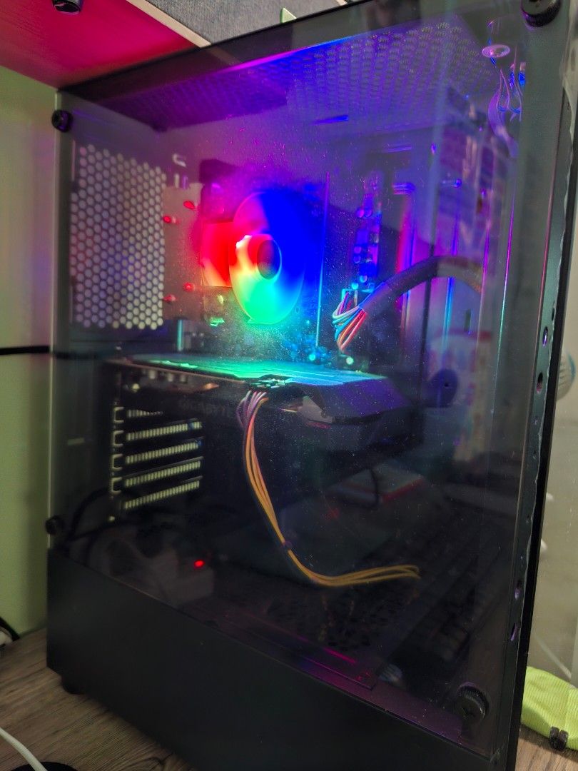 Custom Gaming PC with RGB Lighting (Category: Desktops) located in Manila. Submitted by claud_claud (Listing ID 1449869828, Image 1). Description: CPU ONLY 💻 Specs: • Processor: AMD Ryzen 5 3600 (Tray Type) • Motherboard: Biostar A320M • Memory: Adata 16GB (2x8GB) DDR4 3200MHz • Storage: Ramsta SSD 256GB + Seagate 1TB HDD • Graphics Card: Gigabyte GTX 1660 Super • Case: Inplay Meteor 01 Black with RGB Fans • Power Supply: Inplay GS650W 80+ Bronz