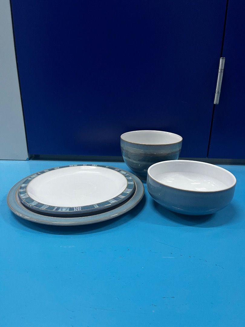 Denby Azure Dinnerware Set - 4 Piece Place Setting