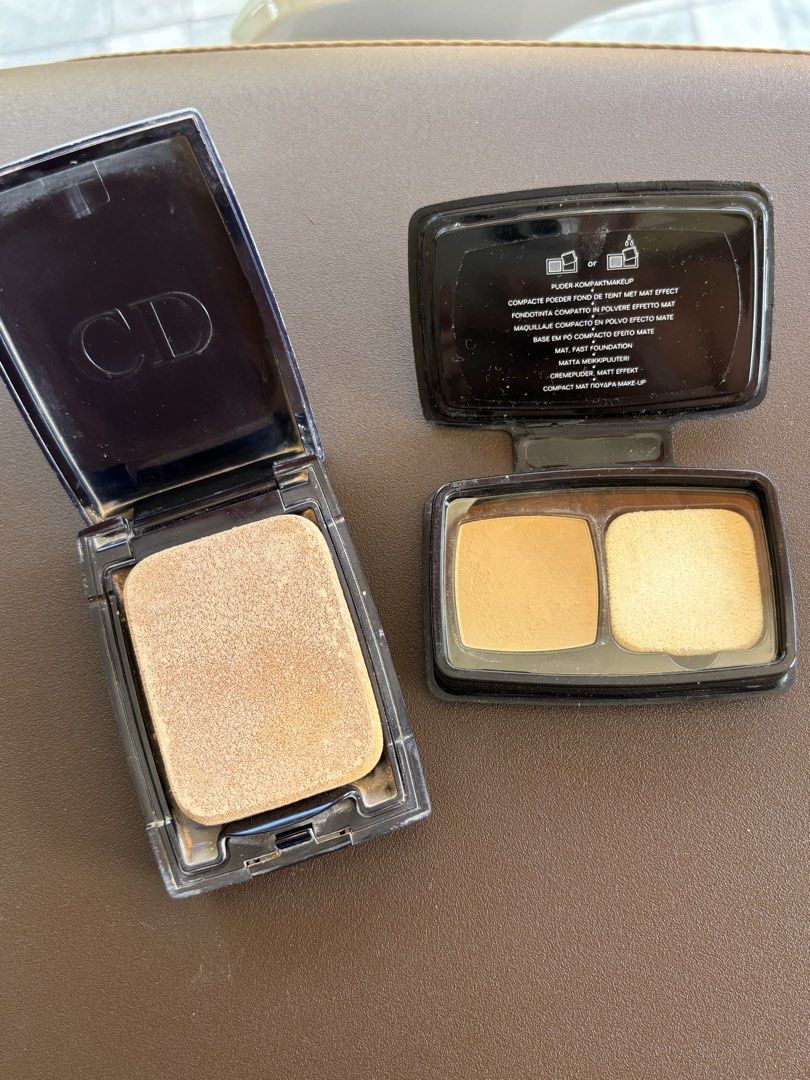 Dior & Chanel Makeup Bundle - Foundation & Samples (Category: Makeup) located in Hilongos. Submitted by thrift_branded_stuff0611 (Listing ID 1449814938, Image 2). Description: - Bundle includes DiorSkin Extreme Fit Moist-Pact foundation (shade 020). - Also features a Chanel Double Teint Poudre compact. - Comes with complimentary Dior Capture Totale samples. DETAILS: • DIORSKIN TEINT - empty / refillable • CH@NEL DOUBLE TEINT - brandnew • DIÔR TRA