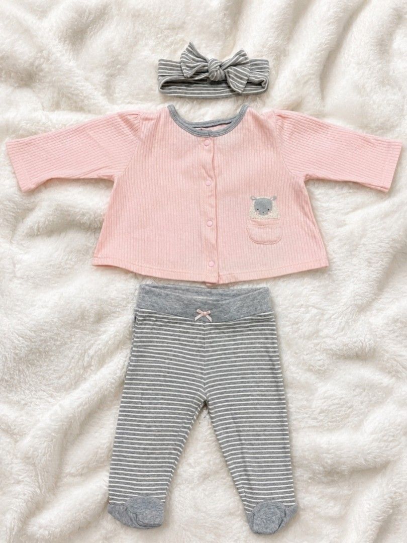 Gerber Baby Set (Category: Babies & Kids Fashion) located in Davao. Submitted by azixi (Listing ID 1440497776, Image 1). Description: 0-3 super pretty in actual.