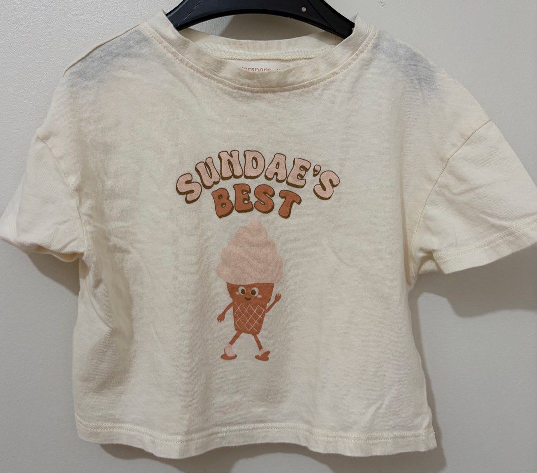 Gingersnaps Tiny | Sundae's Best Shirt (18 months old) (Category: Babies & Kids Fashion) located in Makati City. Submitted by cardlab (Listing ID 1449928727, Image 1). Description: 💯 legit/ original/ authentic. About the item: • Used around 5 - 7x only • For 18 months old and up • Actual pics/ photos posted Rfs: Declutter 📍 Makati Meetup: ✔️ Circuit Makati Mop: ✔️ GCash ✔️ Cash (If meetup - exact amount, please.) Shipping: ✔️ J&T ✔️ LBC Sdd: ✔️