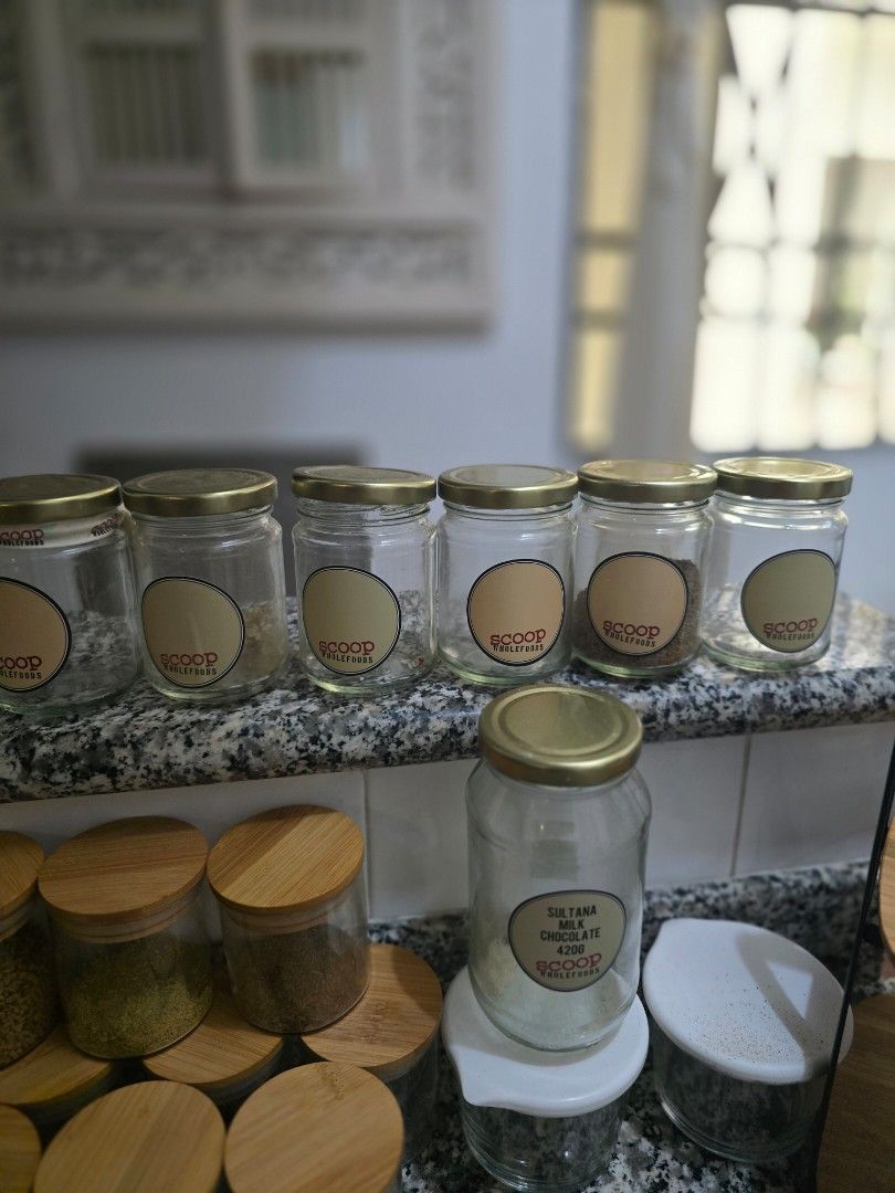 Glass Jars with Bamboo Lids - Various Sizes509932541817006084
