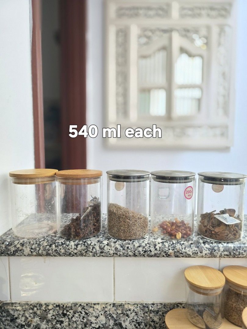 Glass Jars with Bamboo Lids - Various Sizes509932541817006082