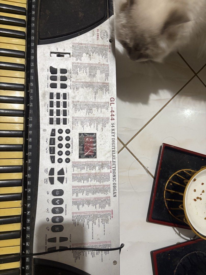 Global GL-444 54 Key Digital Electronic Organ (Category: Musical Instruments) located in Pulilan. Submitted by mochibean_17 (Listing ID 1449858214, Image 1). Description: not sure if still working as is.