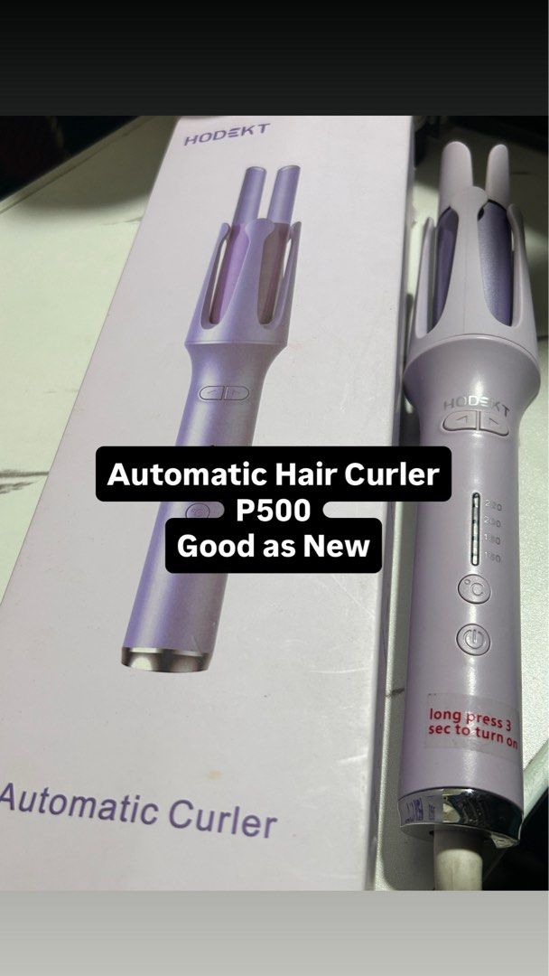 Hair Curler (Category: Hair) located in Pasig City. Submitted by angelicaaladin (Listing ID 1449945803, Image 1). Description: Hodekt Automatic Hair Curler.
